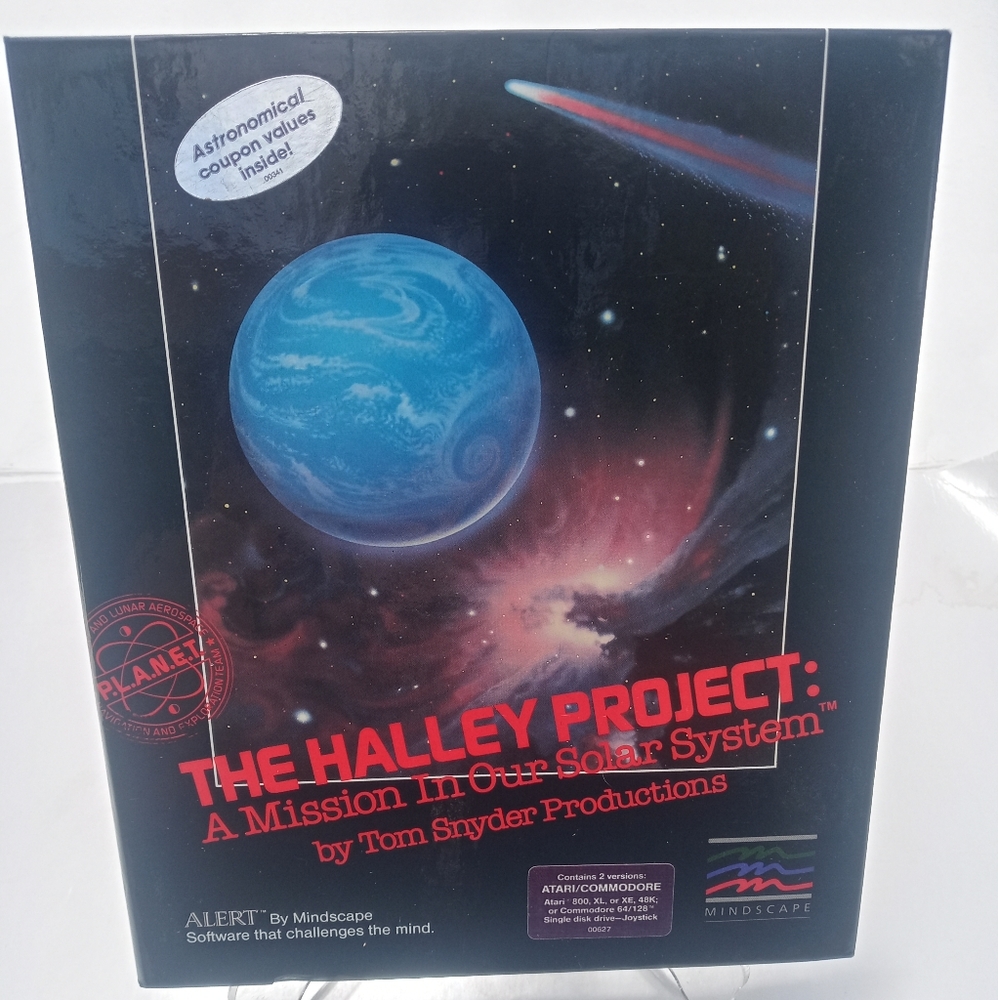 1985 VTG The Halley Project ATARI Commodore C64 Computer Game Software Rare